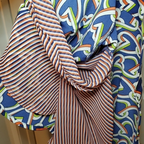 CAbi 5370 Amour Heart Sleeveless Button Down Shirt Dress Navy Blue Womens XS - Picture 9 of 12